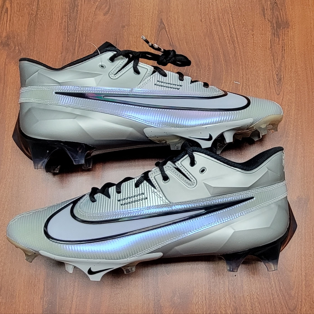 Nike Vapor Edge Elite 360 Smoke Grey Iridescent Football Cleats Mens Size 13
